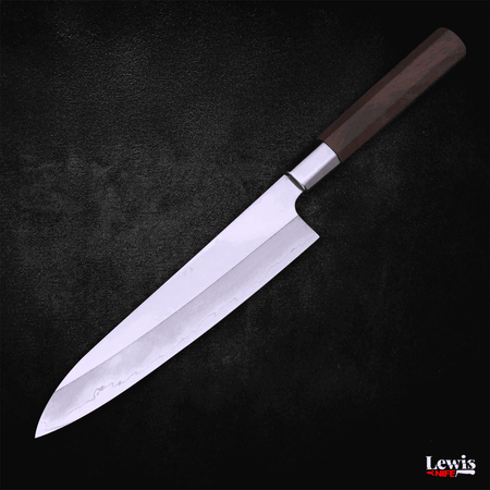 Gyuto Silver Steel #3 Walnut Handle 210mm - Lewis Knife