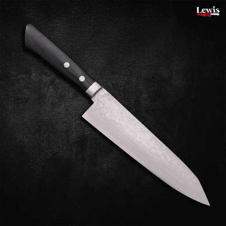 Gyuto VG-10 Damascus Western Black Handle 180mm - Lewis Knife