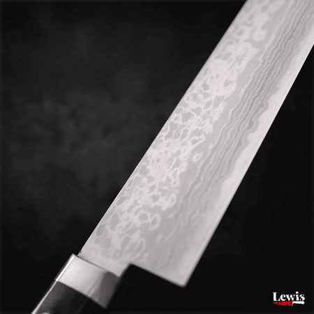 Gyuto VG-10 Damascus Western Black Handle 180mm - Lewis Knife