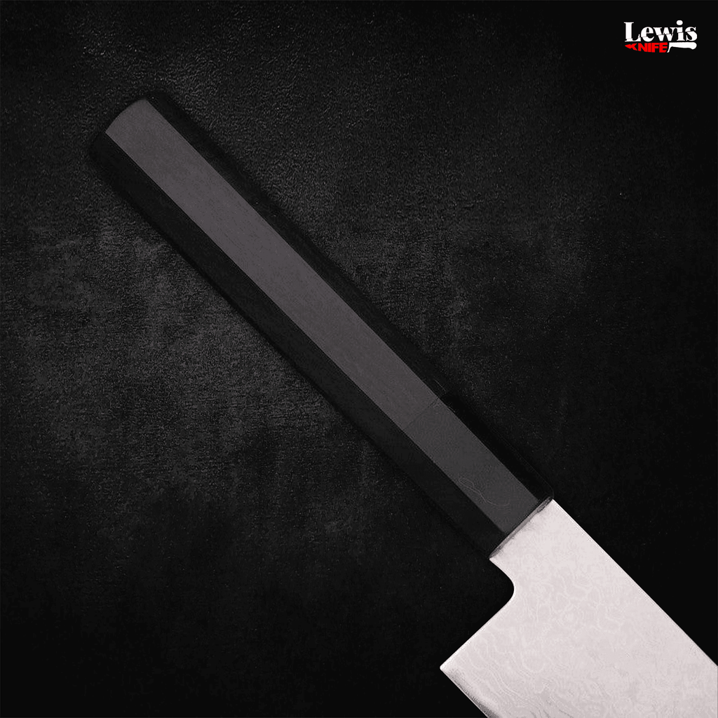 Gyuto ZA-18 Damascus Buffalo Ebony Handle 210mm - Lewis Knife
