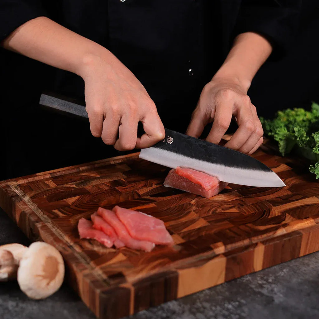 Gyuto Blue Steel Ebony Wood Handle 190mm