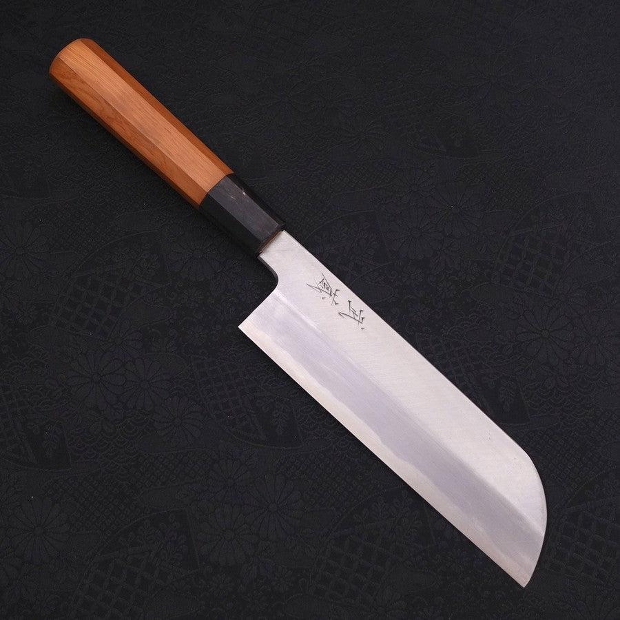 Kama Usuba Blue Steel #2 Buffalo Ebony Handle 180mm - Lewis Knife
