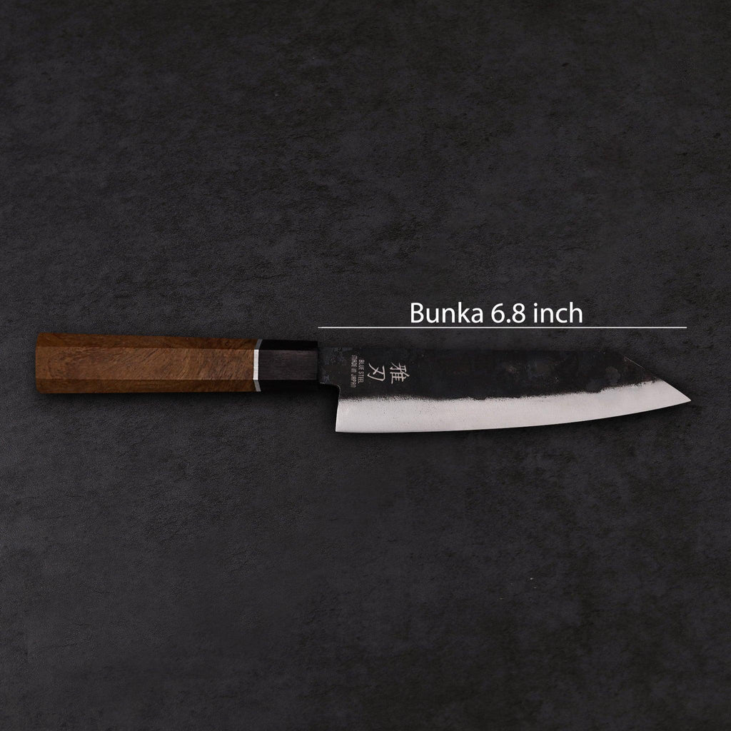 Mini Bunka Blue Steel Rosewood Handle 175mm - Lewis Knife
