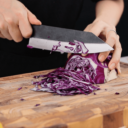 Mini Bunka Blue Steel Rosewood Handle 175mm - Lewis Knife