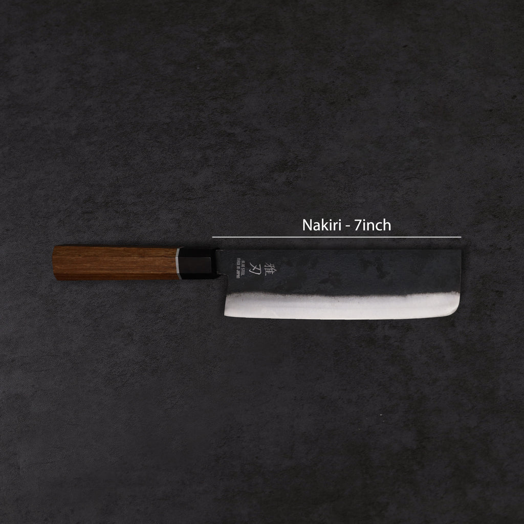Nakiri Blue Steel Rosewood Handle 180mm