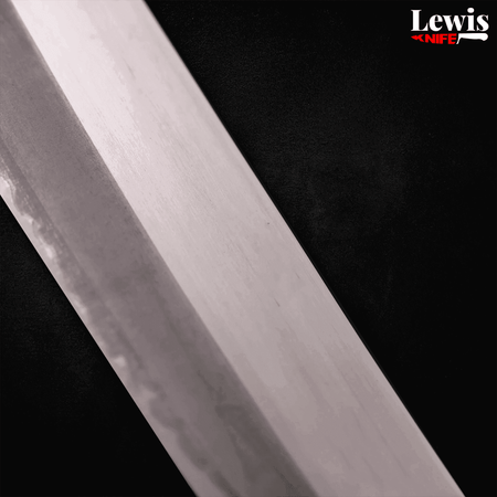 Nakiri Stainless Clad White steel #2 Polished Yaki Urushi Handle 165mm - Lewis Knife