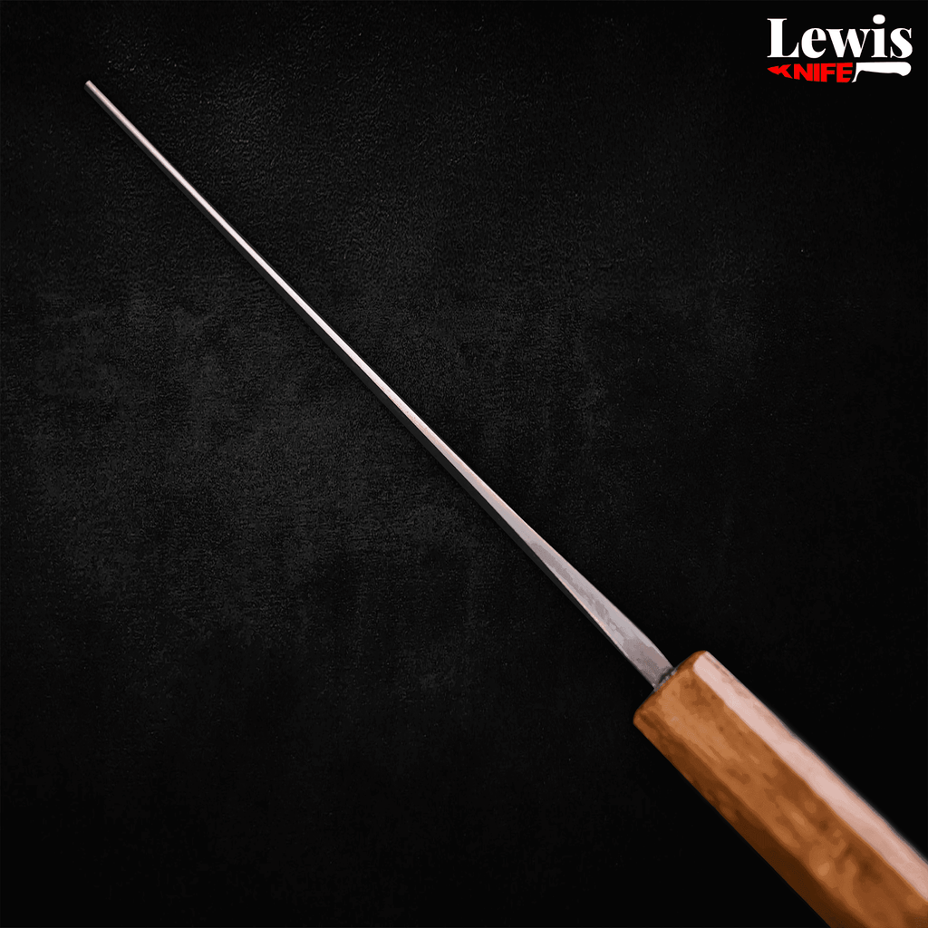 Nakiri Stainless Clad White steel #2 Polished Yaki Urushi Handle 165mm - Lewis Knife