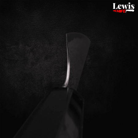 Petty Silver Steel #3 Damascus Buffalo Ebony Handle 150mm - Lewis Knife