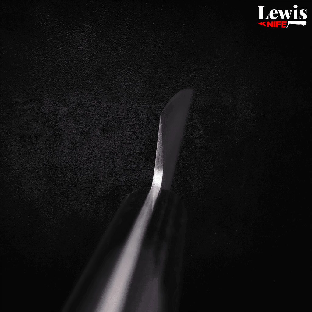 Petty Silver Steel #3 Nashiji Western Black Handle 135mm - Lewis Knife