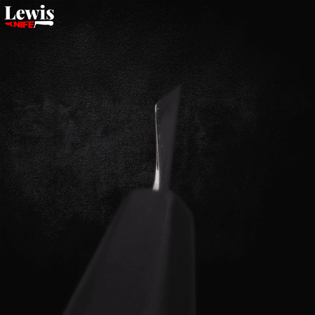 Petty SLD Wave Nickel Damascus Buffalo Ebony Handle 135mm - Lewis Knife