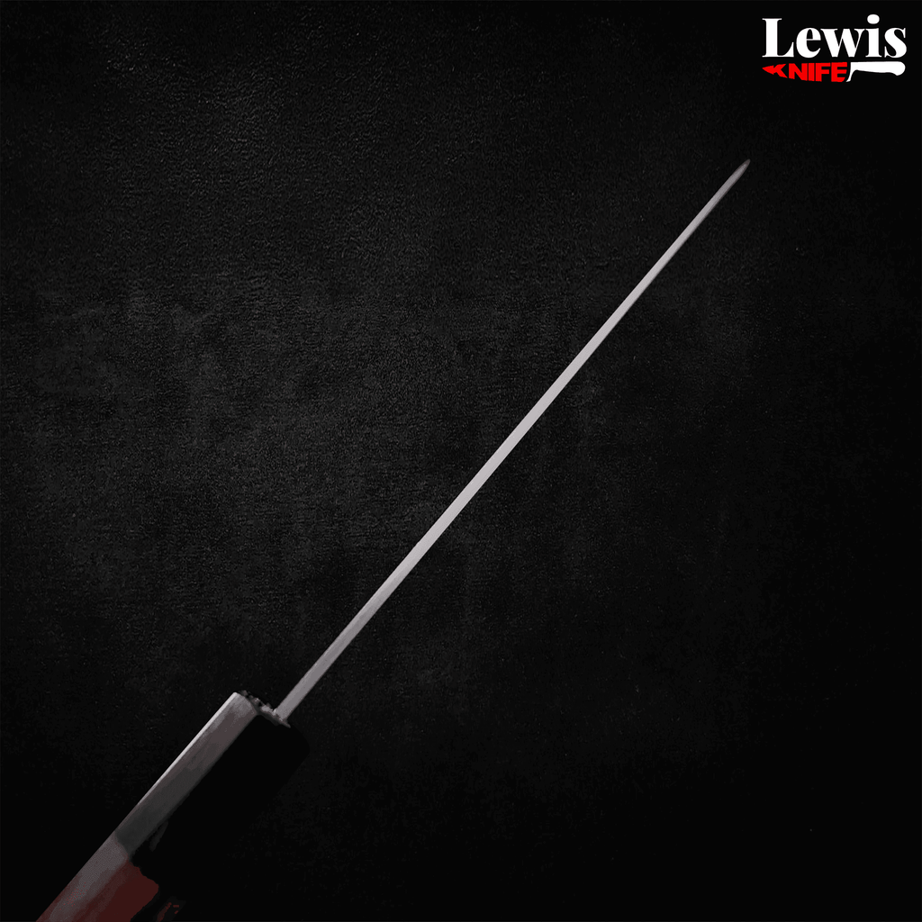Petty Stainless Clad Blue Super Polished Shitan Handle 150mm - Lewis Knife