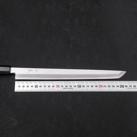 Sakimaru Takohiki White Steel #2 Kasumi Buffalo Ebony Handle 270mm - Lewis Knife
