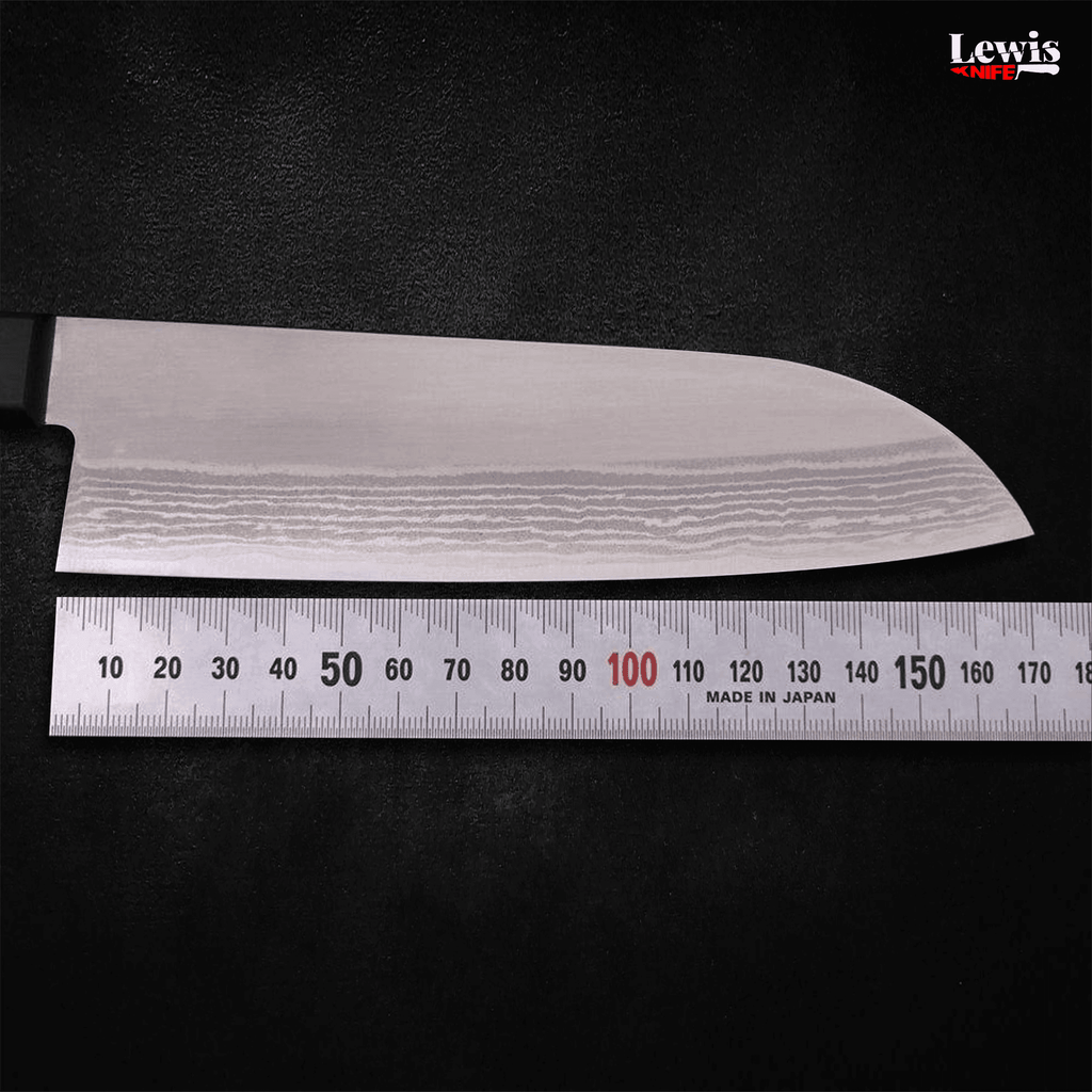 Santoku VG-1 Damascus Western Handle 170mm - Lewis Knife