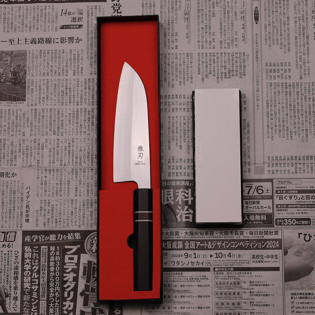 Santoku VG-10 Ebony Wood Handle 170mm - Lewis Knife