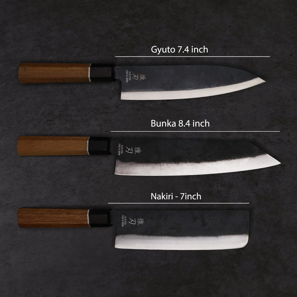 3-Piece Blue Steel Rosewood Signature Collection - Lewis Knife