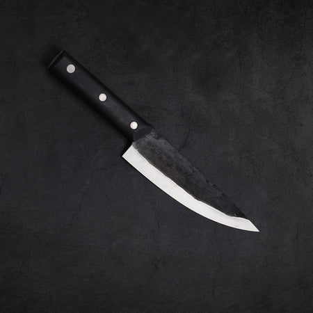 Slicer Chef Knife Carbon Steel #2 Black Ebony Wood Handle 182mm - Lewis Knife