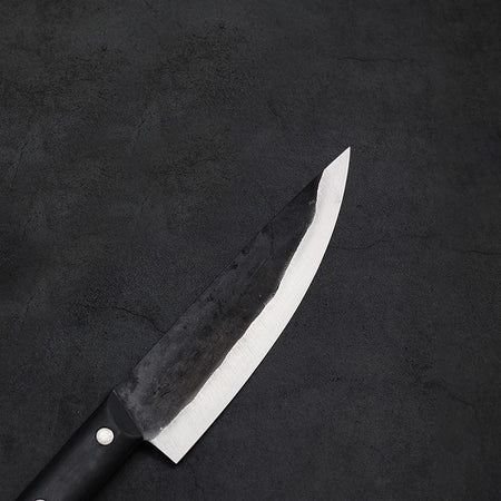 Slicer Chef Knife Carbon Steel #2 Black Ebony Wood Handle 182mm - Lewis Knife