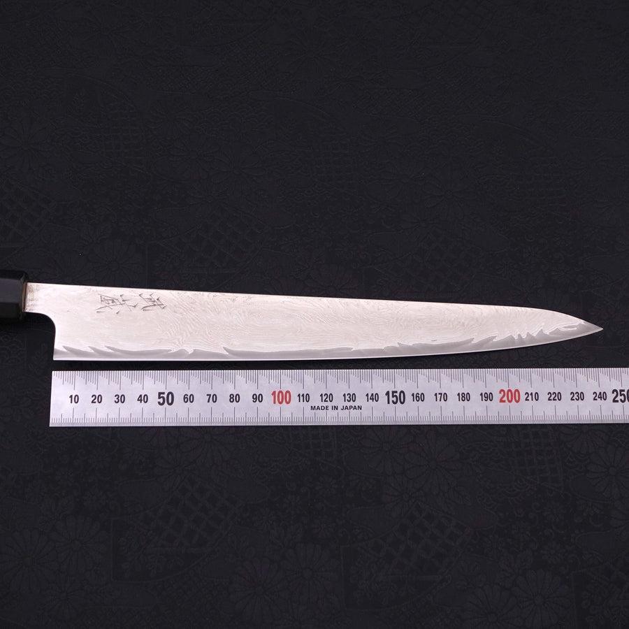 Sujihiki AUS-10 Wave Damascus Buffalo Magnolia Handle 240mm - Lewis Knife