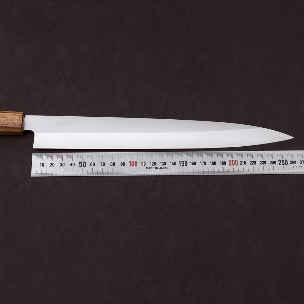Yanagiba AUS-8 Polished Oak Handle 270mm - Lewis Knife