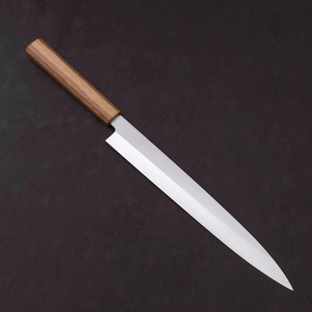 Yanagiba AUS-8 Polished Oak Handle 270mm - Lewis Knife